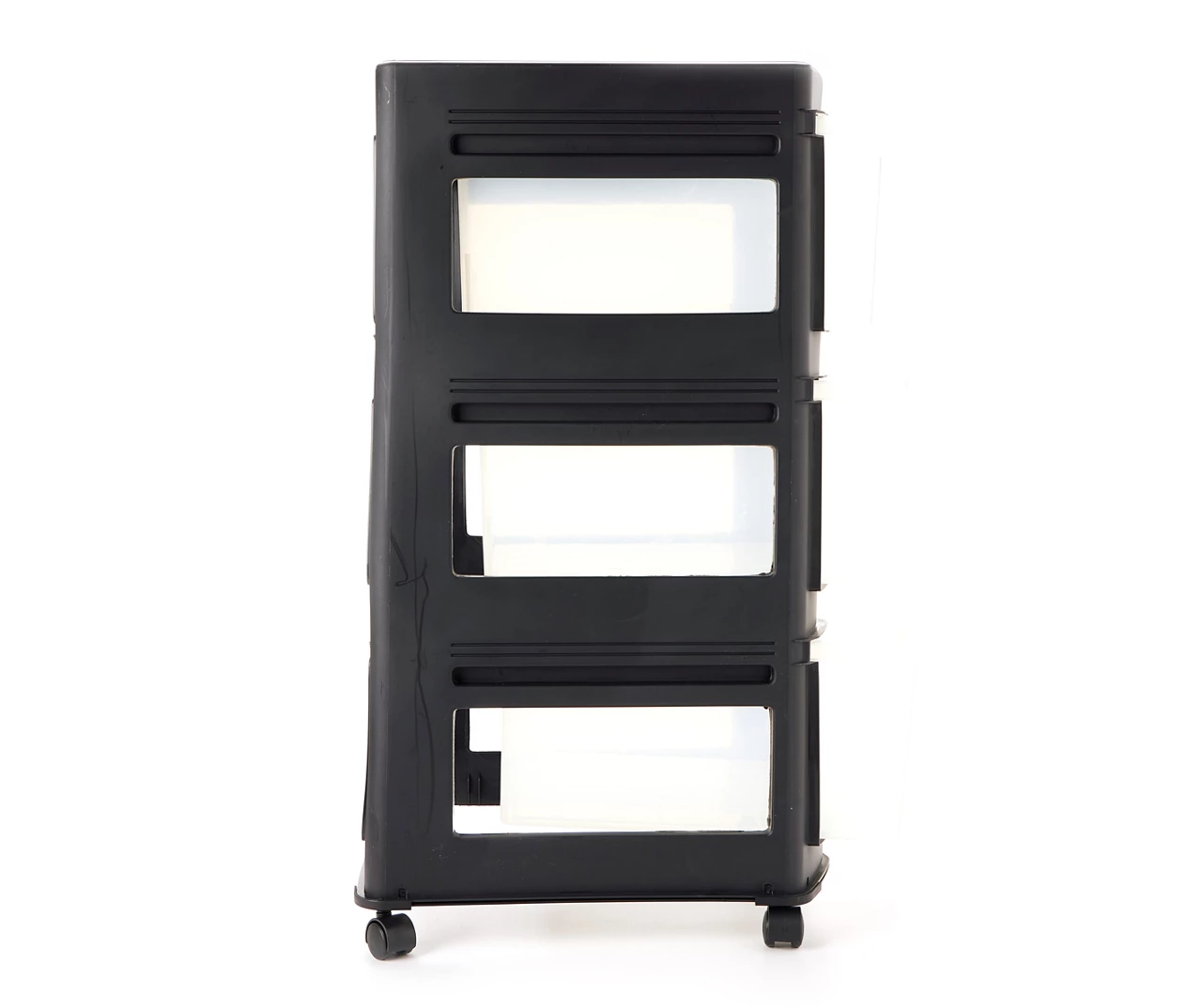 Black 3-Drawer Cart 2 Black 3-Drawer Cart - Image 2