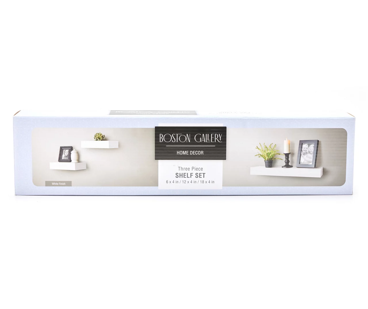 White 3-Piece Ledge Wall Shelf Set 1 White 3-Piece Ledge Wall Shelf Set
