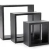 Black Cube 3-Piece Wall Shelf Set