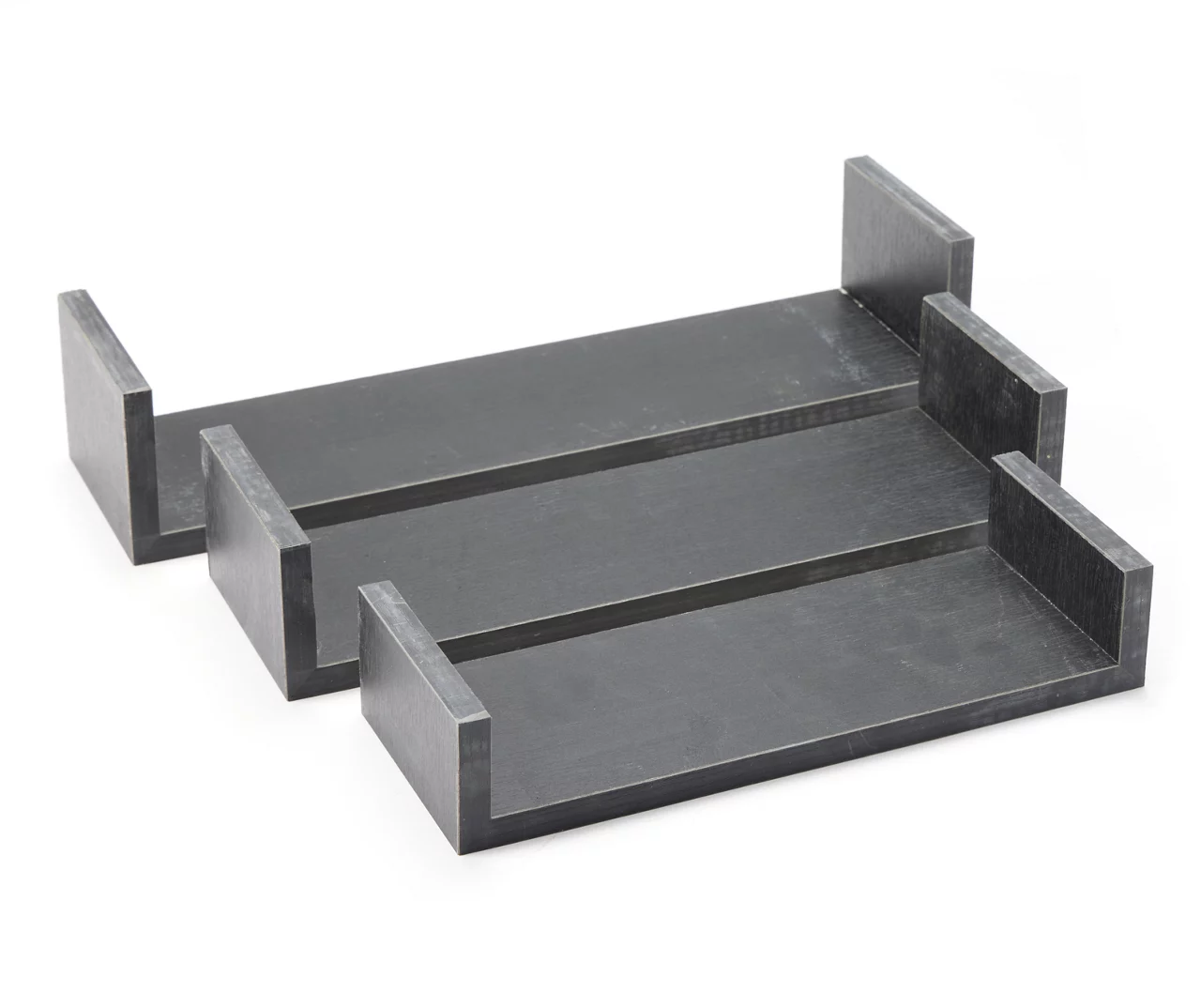 Black U-Shape 3-Piece Wall Shelf Set 2 Black U-Shape 3-Piece Wall Shelf Set - Image 2