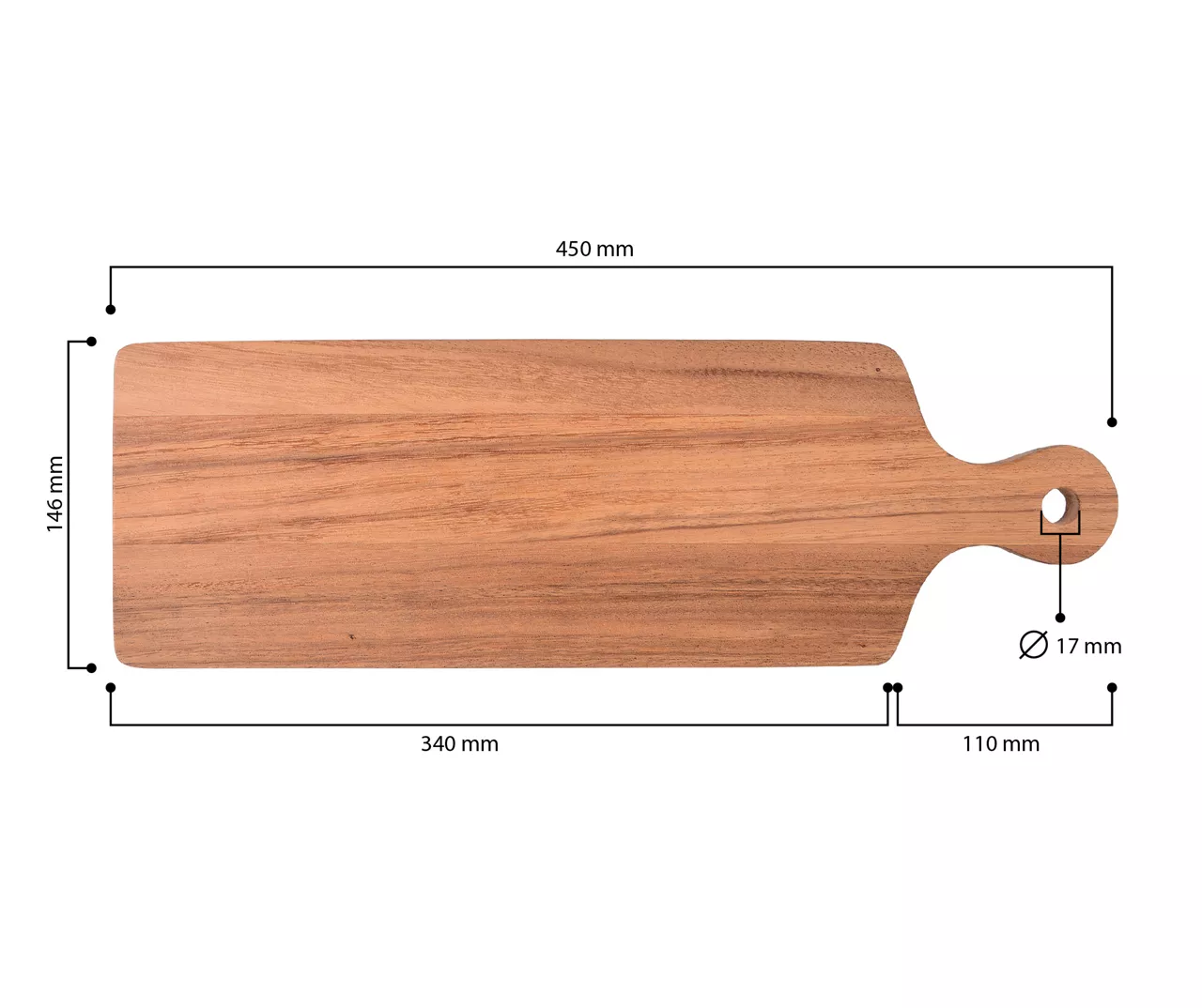 Acacia Wood Serving Board, (18") 4 Acacia Wood Serving Board, (18") - Image 4