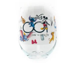 Disney 100 Heritage Multi-Character Stemless Wineglass, 4-Pack -Cuisinart Store 810612019 A2