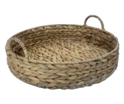 Brown Woven Round Water Hyacinth Decorative Tray, (16") 6 Brown Woven Round Water Hyacinth Decorative Tray, (16") -Cuisinart Store 810612684 A3 3