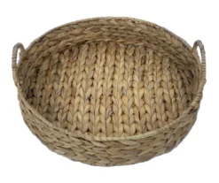 Brown Woven Round Water Hyacinth Decorative Tray, (16") 7 Brown Woven Round Water Hyacinth Decorative Tray, (16") -Cuisinart Store 810612684 A4 4