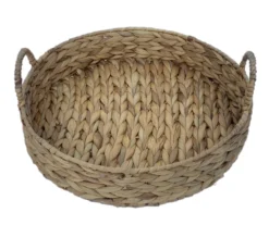 Brown Woven Round Water Hyacinth Decorative Tray, (14") 7 Brown Woven Round Water Hyacinth Decorative Tray, (14") -Cuisinart Store 810612685 A4 4