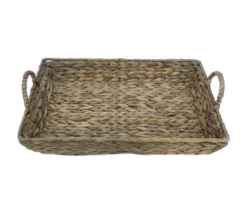 Brown Water Hyacinth Woven Decorative Tray, (16") 7 Brown Water Hyacinth Woven Decorative Tray, (16") -Cuisinart Store 810612687 A4 4