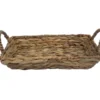 Brown Water Hyacinth Woven Decorative Tray, (12")