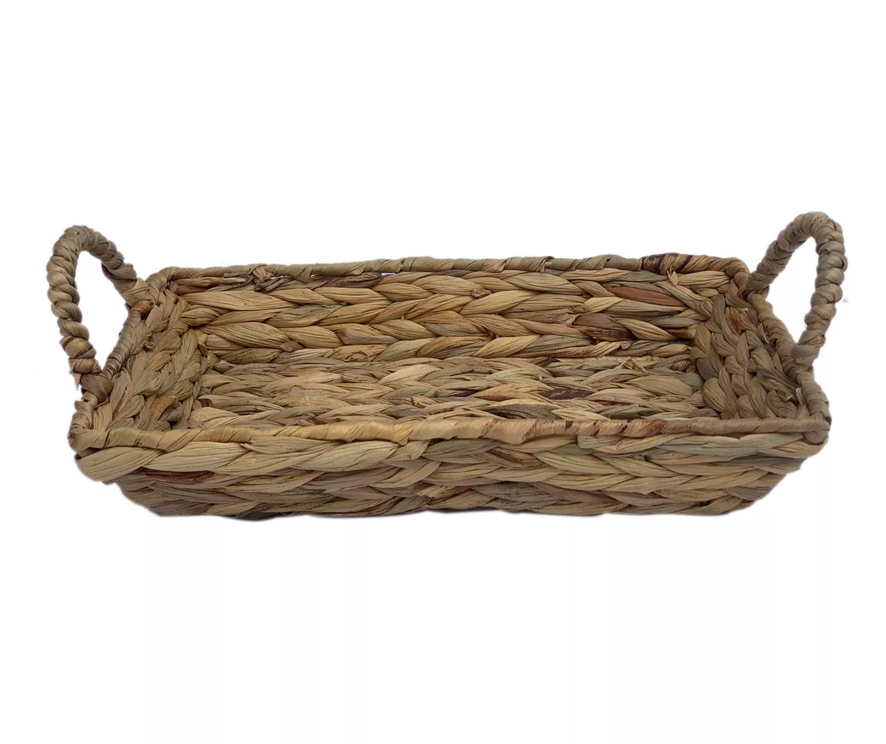 Brown Water Hyacinth Woven Decorative Tray, (12") 1 Brown Water Hyacinth Woven Decorative Tray, (12")