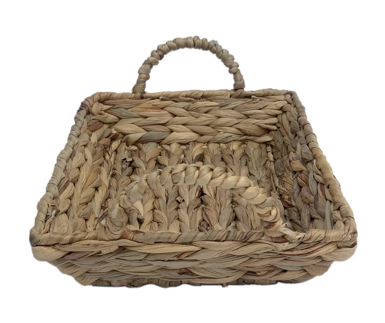 Brown Water Hyacinth Woven Decorative Tray, (12") 2 Brown Water Hyacinth Woven Decorative Tray, (12") - Image 2