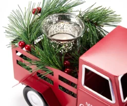 Santa's Workshop "Merry Christmas" Red Truck & Greenery Votive Candle Holder -Cuisinart Store 810613332 A8 1