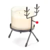 Santa's Cookies Glass Candle & Reindeer Metal Holder Gift Set, 10 Oz.