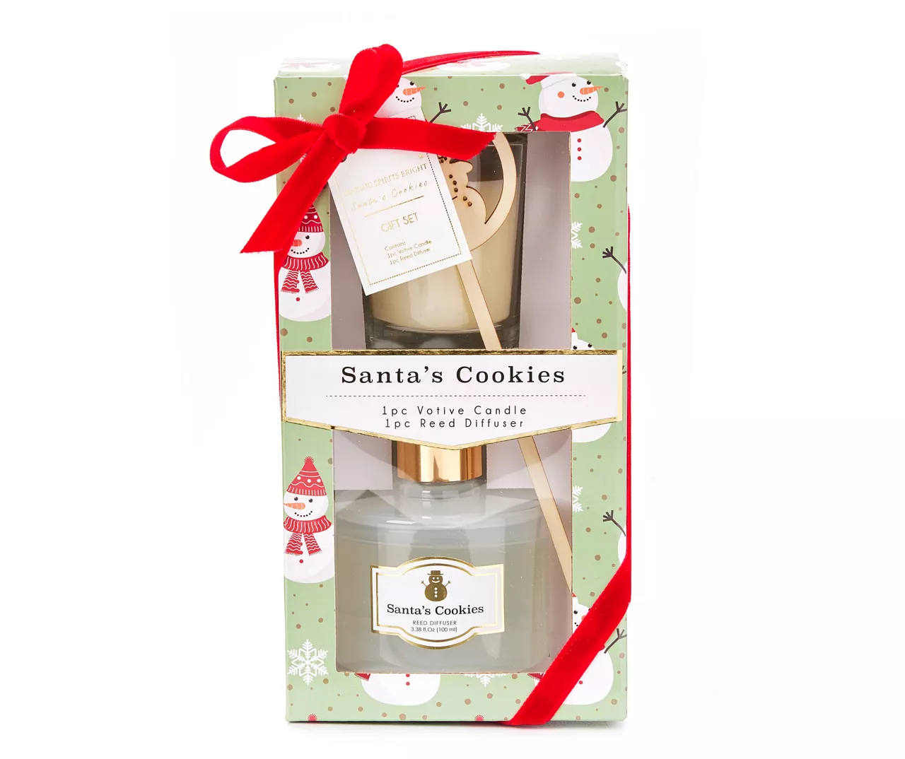 Santa's Cookies Diffuser & Votive Candle Gift Set 1 Santa's Cookies Diffuser & Votive Candle Gift Set