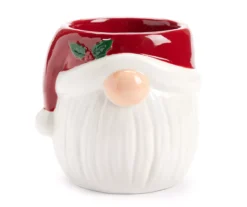 Santa Gnome Ceramic Candle Holder