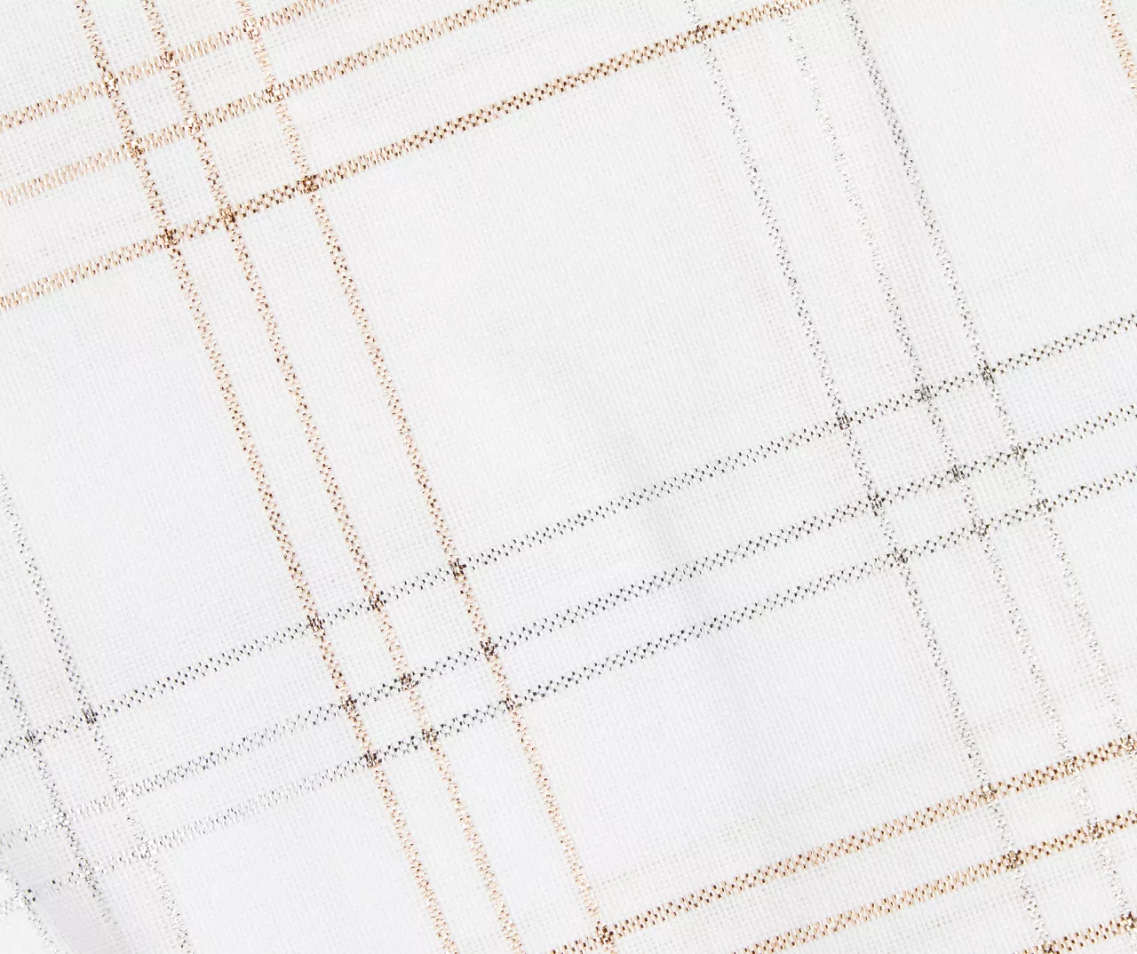 Frosted Forest White Plaid Lurex Metallic Fabric Tablecloth 3 Frosted Forest White Plaid Lurex Metallic Fabric Tablecloth - Image 3