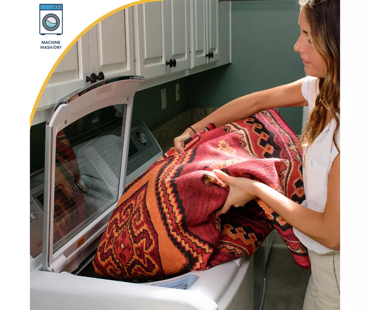 My Magic Carpet Dardon Gray Scallop-Border Washable Runner Rug, (2.5' X 7') 6 My Magic Carpet Dardon Gray Scallop-Border Washable Runner Rug, (2.5' X 7') - Image 6