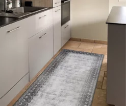 My Magic Carpet Dardon Gray Scallop-Border Washable Runner Rug, (2.5' X 7') 16 My Magic Carpet Dardon Gray Scallop-Border Washable Runner Rug, (2.5' X 7') -Cuisinart Store 810615375 A4 8