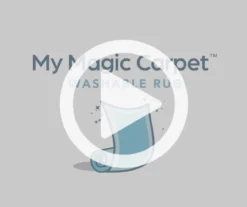 My Magic Carpet Sasha Blue & Cream Floral Washable Runner Rug, (2.5' X 7') 17 My Magic Carpet Sasha Blue & Cream Floral Washable Runner Rug, (2.5' X 7') -Cuisinart Store 810615377 810615379 810615380 99