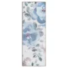 My Magic Carpet Sasha Blue & Cream Floral Washable Runner Rug, (2.5' X 7')