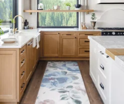 My Magic Carpet Sasha Blue & Cream Floral Washable Runner Rug, (2.5' X 7') 16 My Magic Carpet Sasha Blue & Cream Floral Washable Runner Rug, (2.5' X 7') -Cuisinart Store 810615380 A4 8