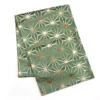 Festive Gathering Green & Gold Geometric Velvet Table Runner
