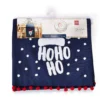 Santa's Workshop "Ho Ho" Blue Tufted Santa Hat Table Runner
