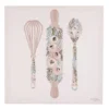 Floral Cooking Utensils Art Canvas, (12" X 12")