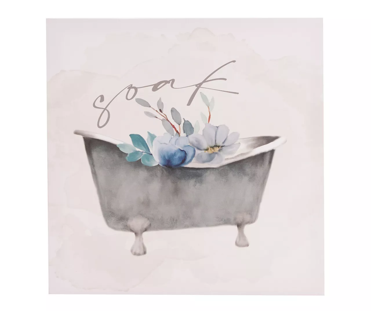 "Soak" Bathtub Art Canvas, (12" X 12") 1 "Soak" Bathtub Art Canvas, (12" X 12")