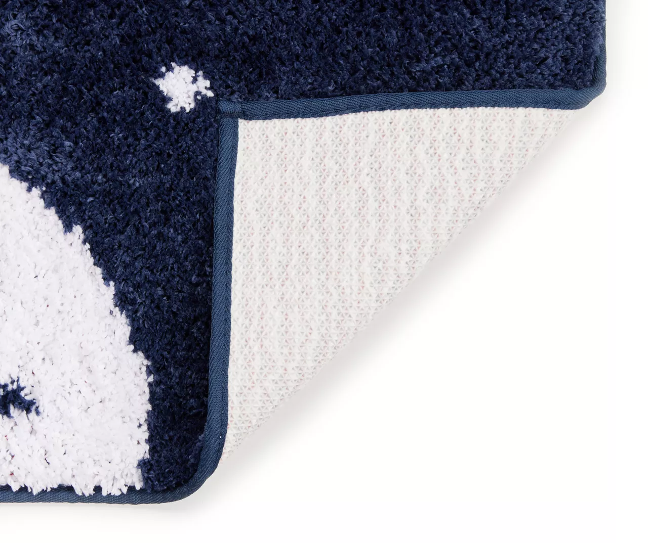 Santa's Workshop Navy Snowman Bath Rug 2 Santa's Workshop Navy Snowman Bath Rug - Image 2