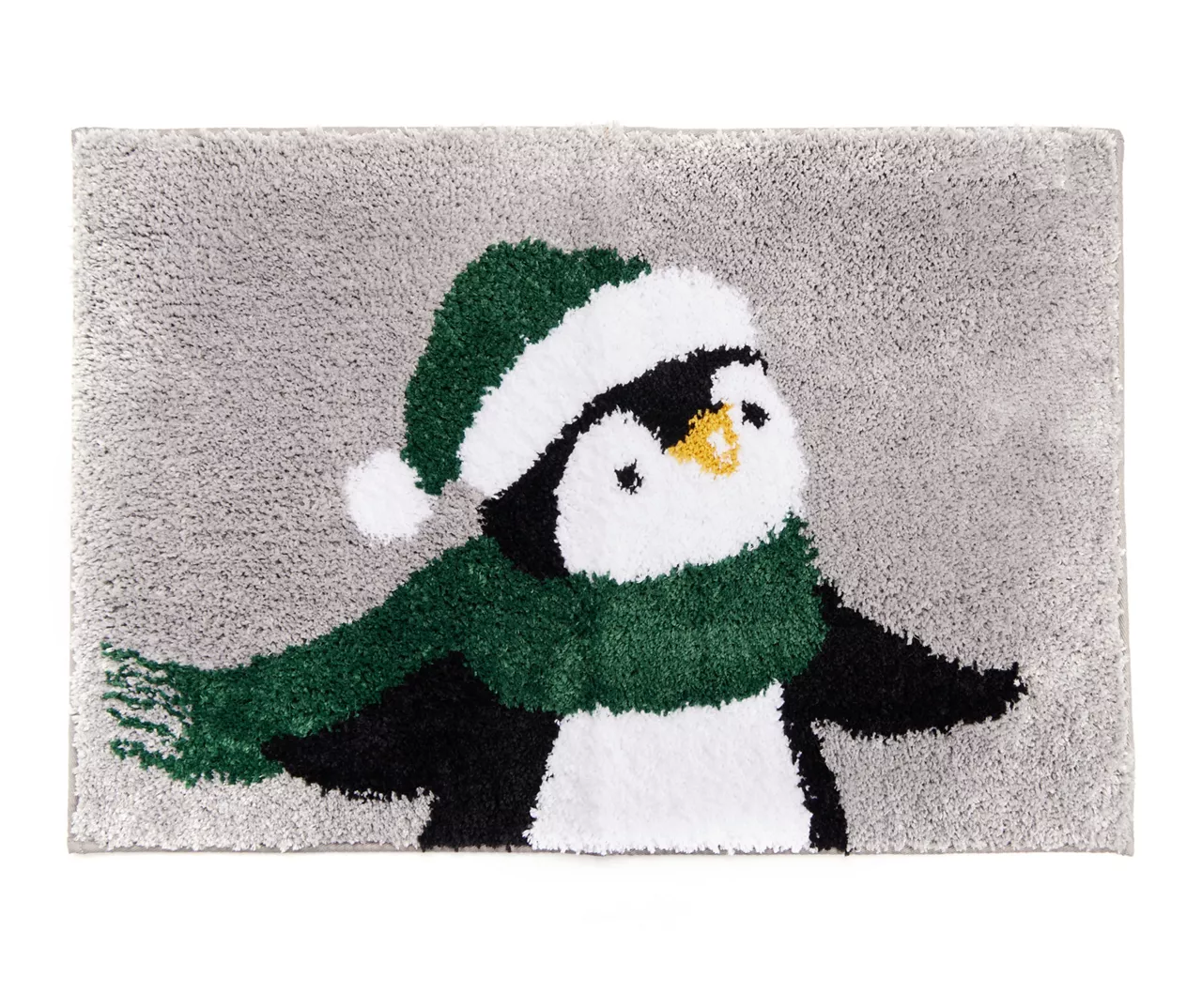 Santa's Workshop Gray & Green Penguin Bath Rug 1 Santa's Workshop Gray & Green Penguin Bath Rug