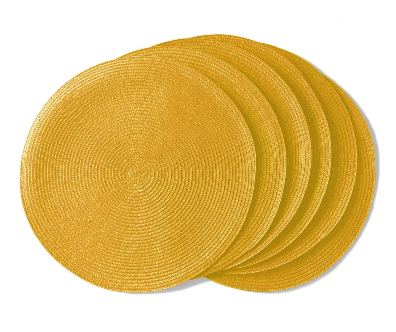 Weave-Texture Round Placemats, 6-Pack 1 Weave-Texture Round Placemats, 6-Pack