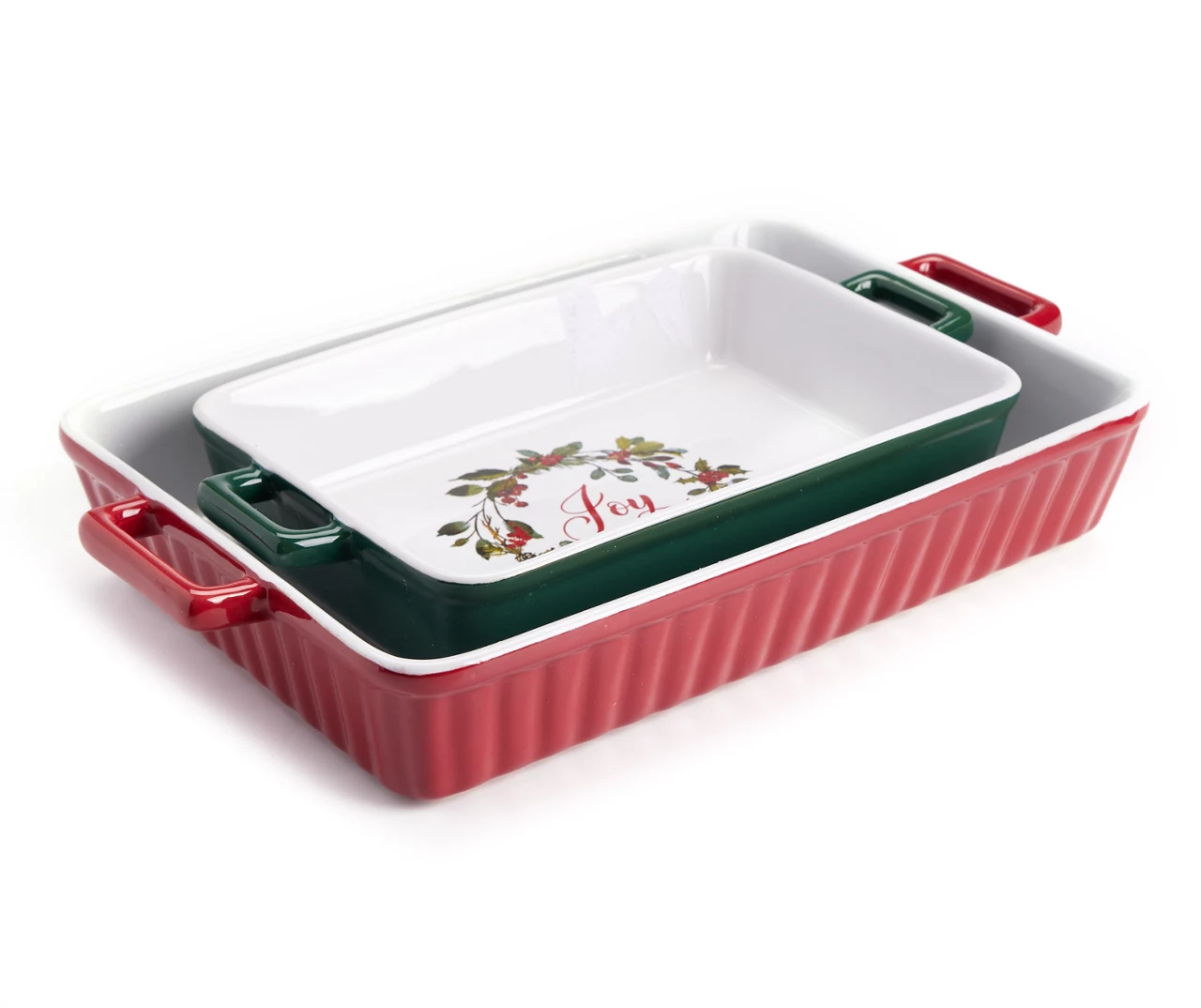 "Joy" Fall Colors Baking Dishes, 2-Piece Set 1 "Joy" Fall Colors Baking Dishes, 2-Piece Set