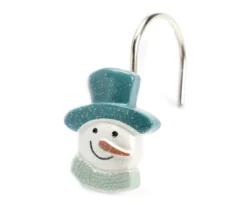 Frosted Forest Gray Snowman 13-Piece Shower Curtain Set -Cuisinart Store 810619990 A8 2