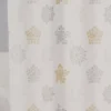 Frosted Forest Gray & Gold Snowflake 13-Piece Shower Curtain Set