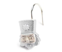 Frosted Forest Gray & Brown Nutcracker 13-Piece Shower Curtain Set 5 Frosted Forest Gray & Brown Nutcracker 13-Piece Shower Curtain Set -Cuisinart Store 810620024 A8 2