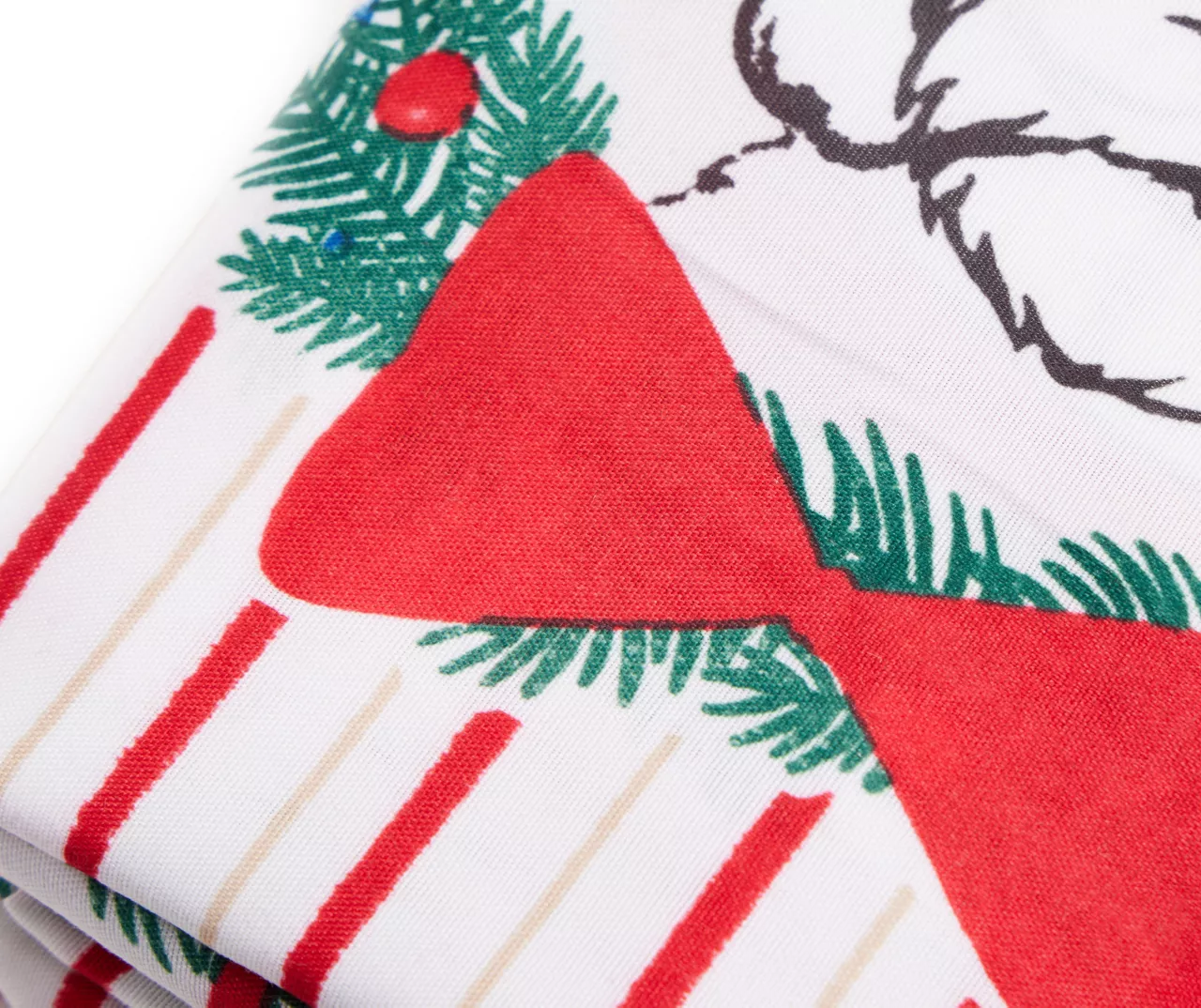 Santa's Workshop Red Holiday Dog Stripe 13-Piece Shower Curtain Set 2 Santa's Workshop Red Holiday Dog Stripe 13-Piece Shower Curtain Set - Image 2