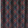 Santa's Workshop Navy & Red Plaid 13-Piece Shower Curtain Set