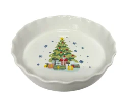 9" Scalloped Ceramic Pie Plate