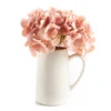 Artificial Hydrangeas In White Pitcher