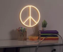 Glow-Up Peace Sign LED Wall Light 3 Glow-Up Peace Sign LED Wall Light -Cuisinart Store 810621179 A0 1