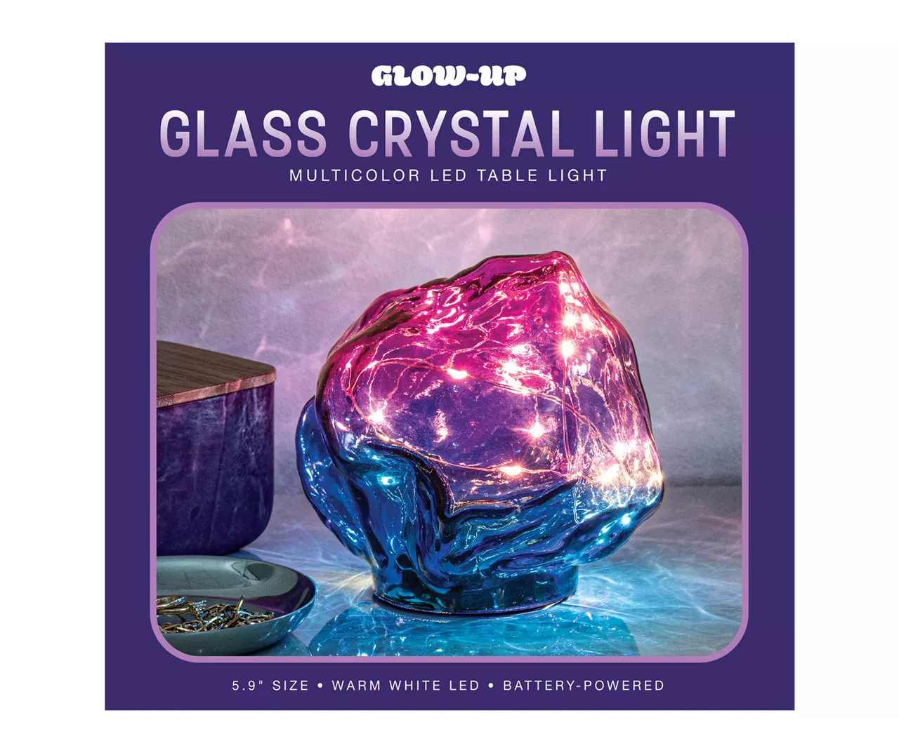 Glow-Up Glass Crystal LED Table Light 4 Glow-Up Glass Crystal LED Table Light - Image 4