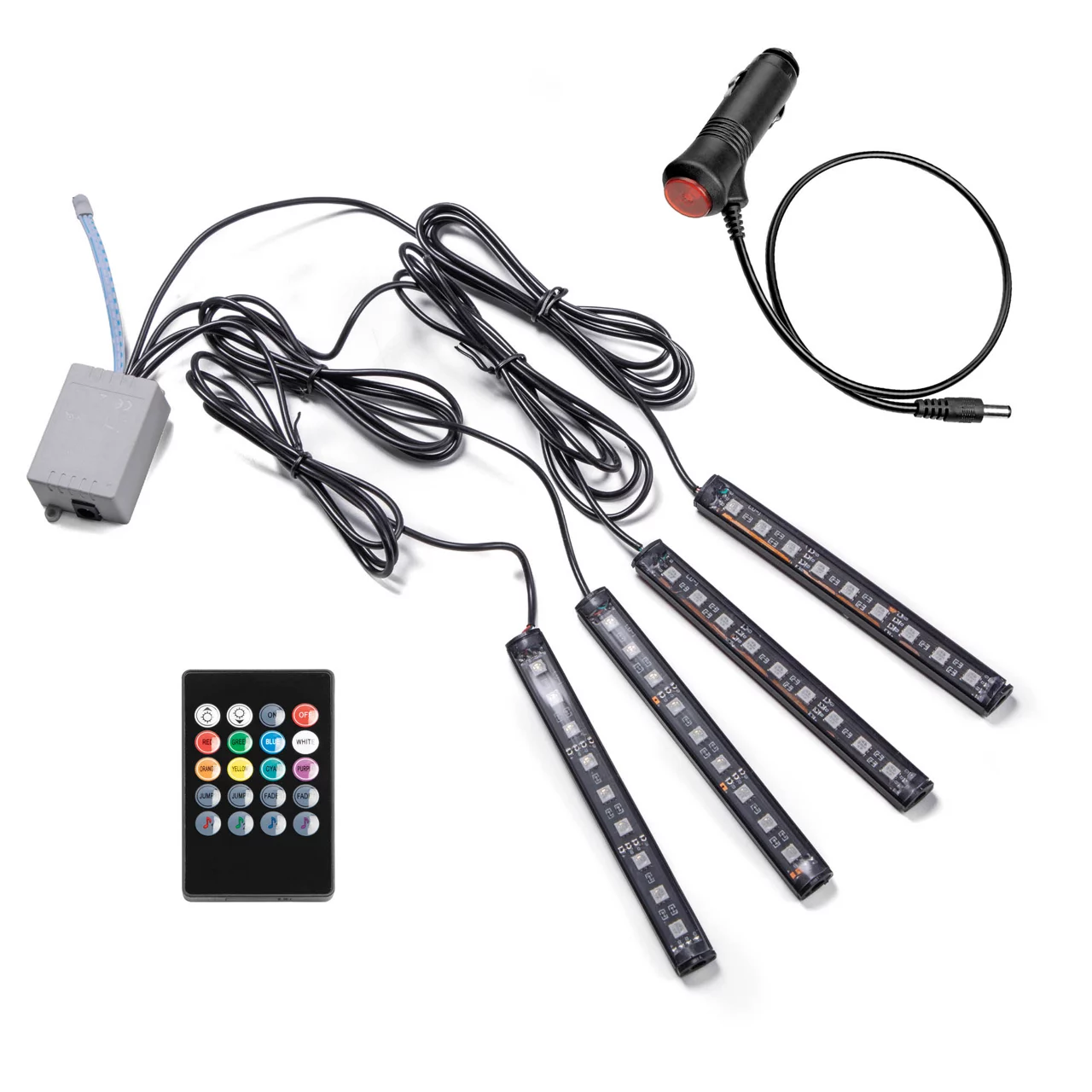 Glow-Up Car Glow Multi-Color Foot Well Light Set, 4-Count 1 Glow-Up Car Glow Multi-Color Foot Well Light Set, 4-Count