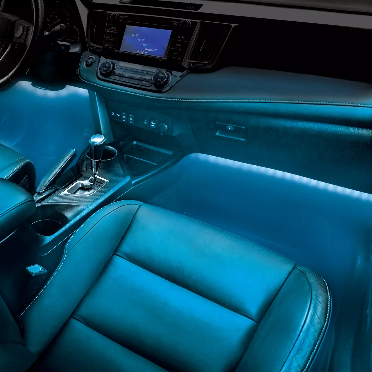 Glow-Up Car Glow Multi-Color Foot Well Light Set, 4-Count 2 Glow-Up Car Glow Multi-Color Foot Well Light Set, 4-Count - Image 2