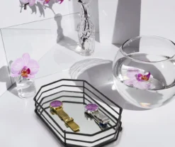 Matte Black 2-Bar Geometric Mirrored Vanity Tray 7 Matte Black 2-Bar Geometric Mirrored Vanity Tray -Cuisinart Store 810625047 B0 4