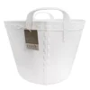 Stash White Round Plastic Storage Basket