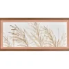 Hay Swaying In The Wind Framed Art Canvas, (10" X 22")