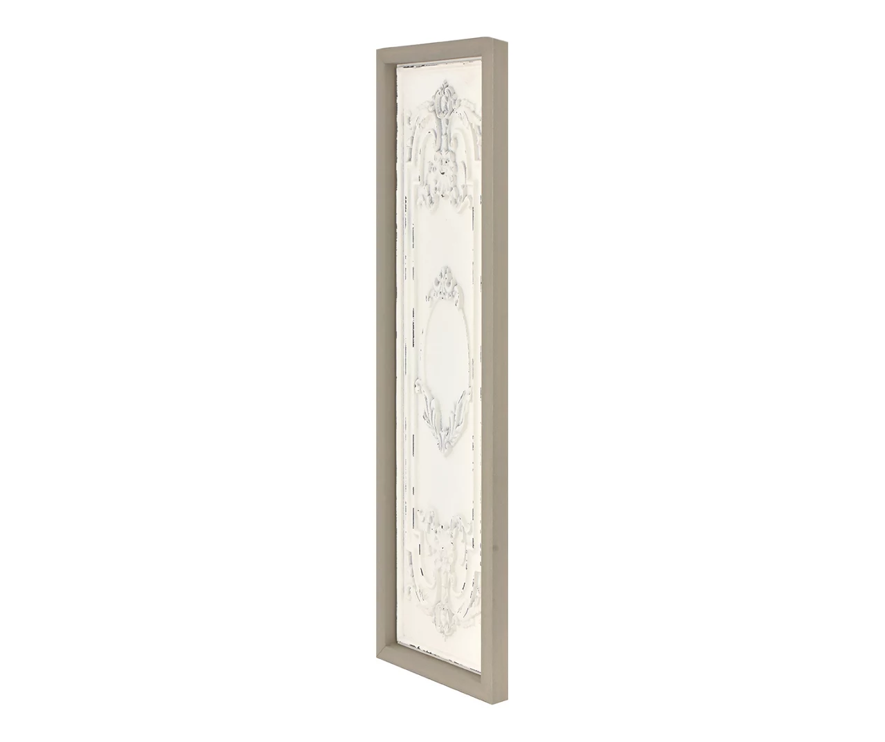 White Embossed Filigree Framed Wall Decor 2 White Embossed Filigree Framed Wall Decor - Image 2