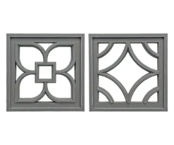 Gray Cut-Out Medallion 2-Piece Wall Decor Set