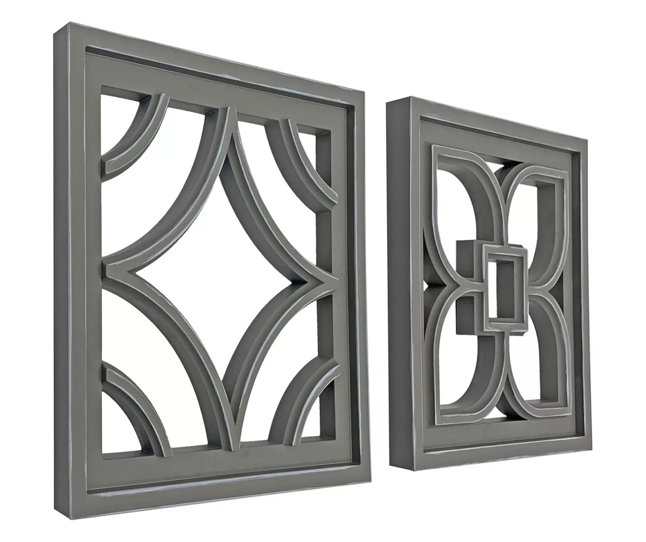 Gray Cut-Out Medallion 2-Piece Wall Decor Set 2 Gray Cut-Out Medallion 2-Piece Wall Decor Set - Image 2