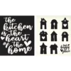 "The Kitchen" & "Happy Place" 2-Piece Art Canvas Set, (9" X 10")