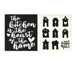 "The Kitchen" & "Happy Place" 2-Piece Art Canvas Set, (9" X 10")